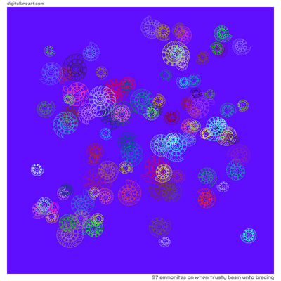 When Trusty Basin unto Bracing — 97 ammonites