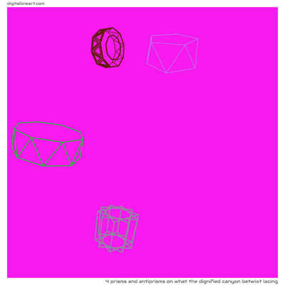 What the Dignified Canyon betwixt Lacing — 4 prisms and antiprisms