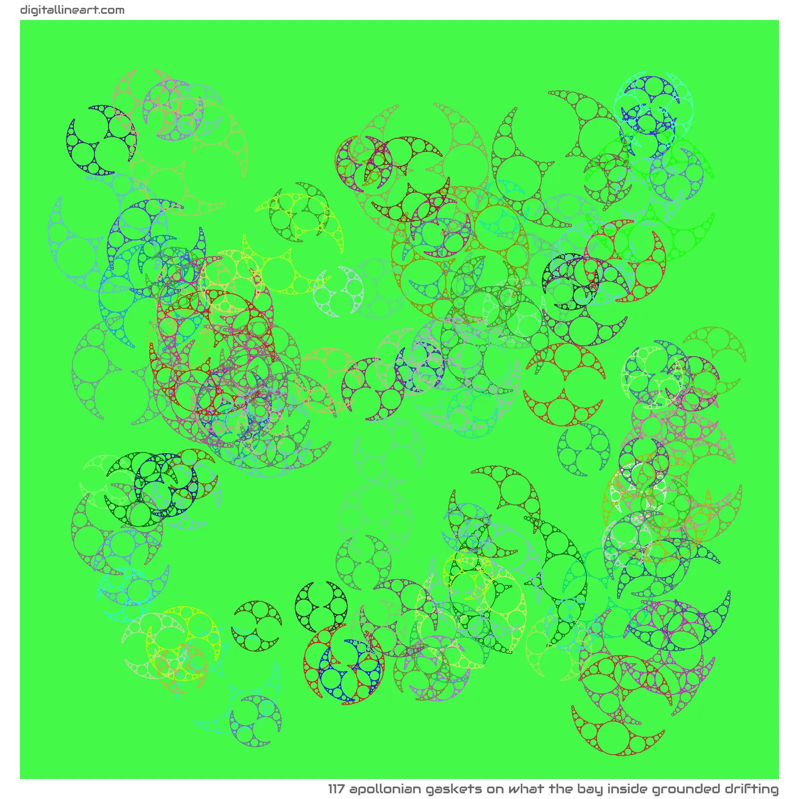 What the Bay Inside Grounded Drifting — 117 Apollonian gaskets