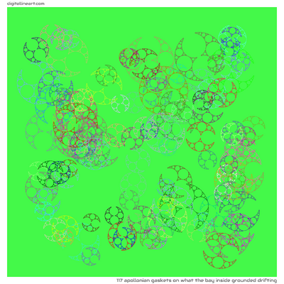 What the Bay Inside Grounded Drifting — 117 Apollonian gaskets