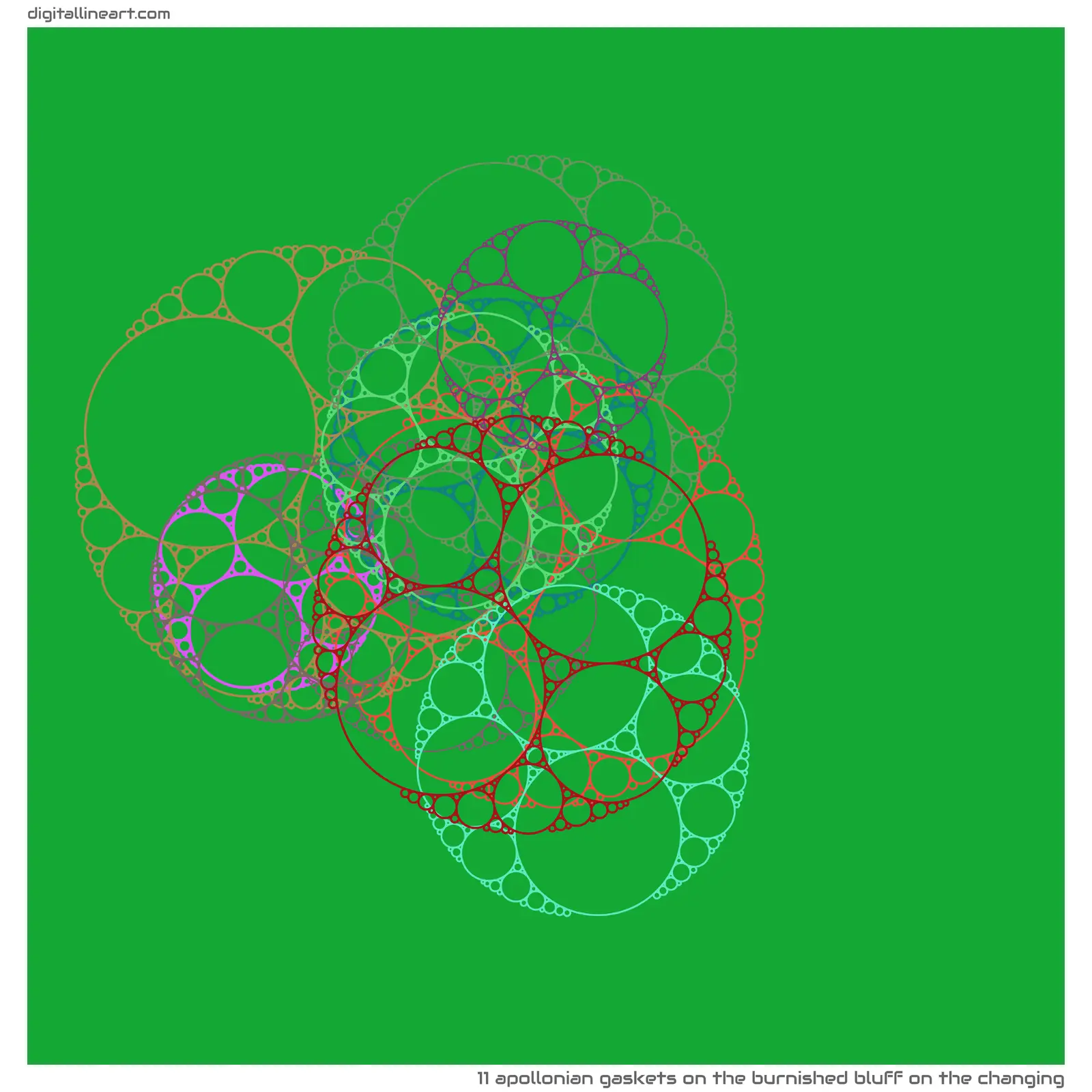 The Burnished Bluff on the Changing — 11 Apollonian gaskets
