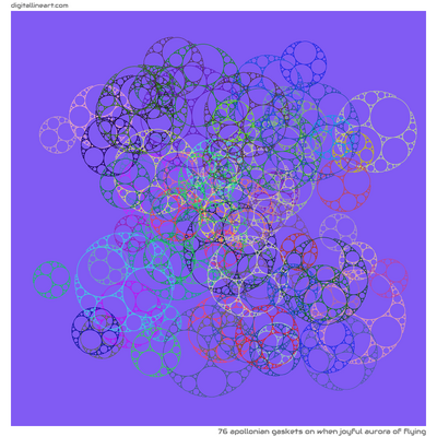 When Joyful Aurora of Flying — 76 Apollonian gaskets