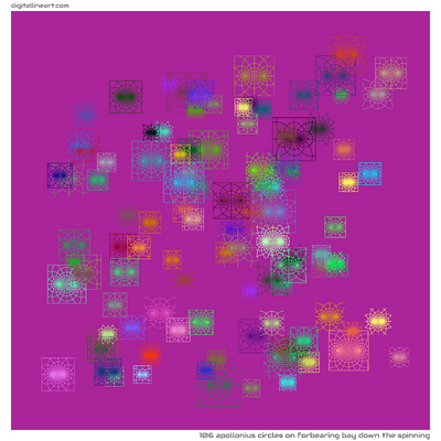 Forbearing Bay down the Spinning — 106 apollonius circles