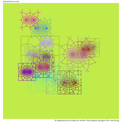 When the Placid Canyon for Working — 16 apollonius circles