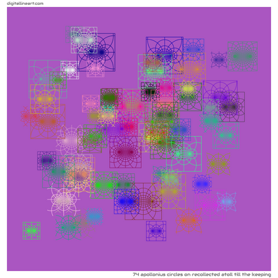 Recollected Atoll till the Keeping — 74 apollonius circles