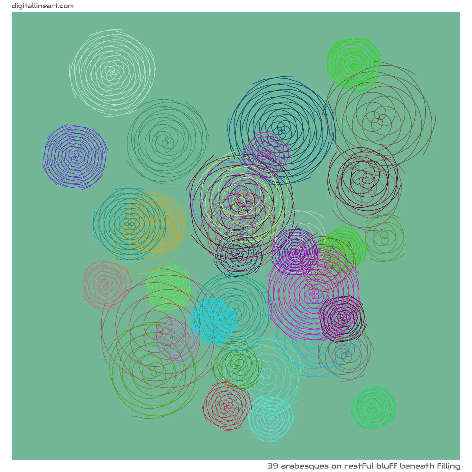 Restful Bluff beneath Filling — 39 arabesques