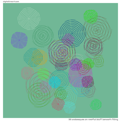 Restful Bluff beneath Filling — 39 arabesques