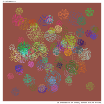 Steady Border Around Tracing — 95 arabesques