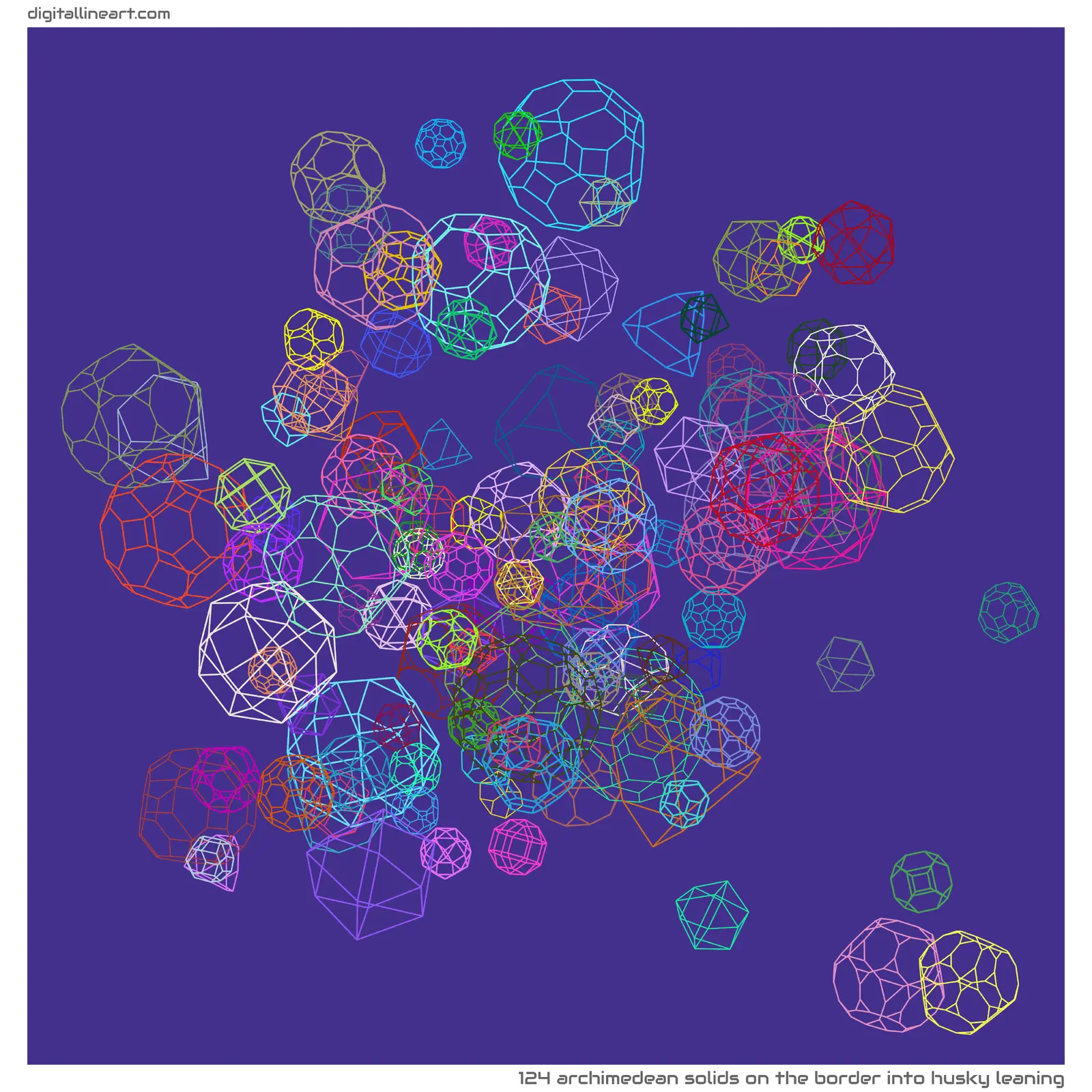 The Border into Husky Leaning — 124 Archimedean solids
