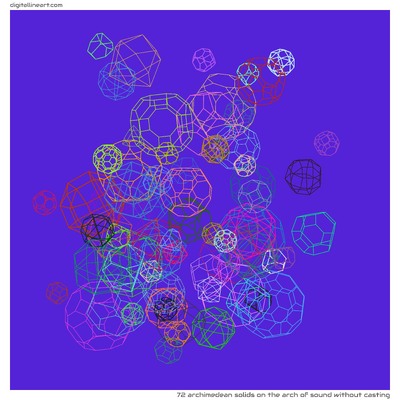 The Arch of Sound without Casting — 72 Archimedean solids