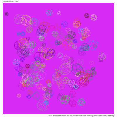 When the Kindly Bluff before Lasting — 150 Archimedean solids