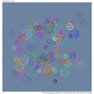 Recollected Acre During the Rolling — 91 Archimedean solids