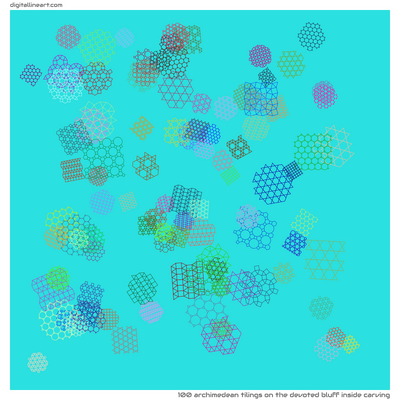 The Devoted Bluff Inside Carving — 100 Archimedean tilings