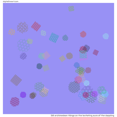 The Levitating Aura of the Dappling — 50 Archimedean tilings