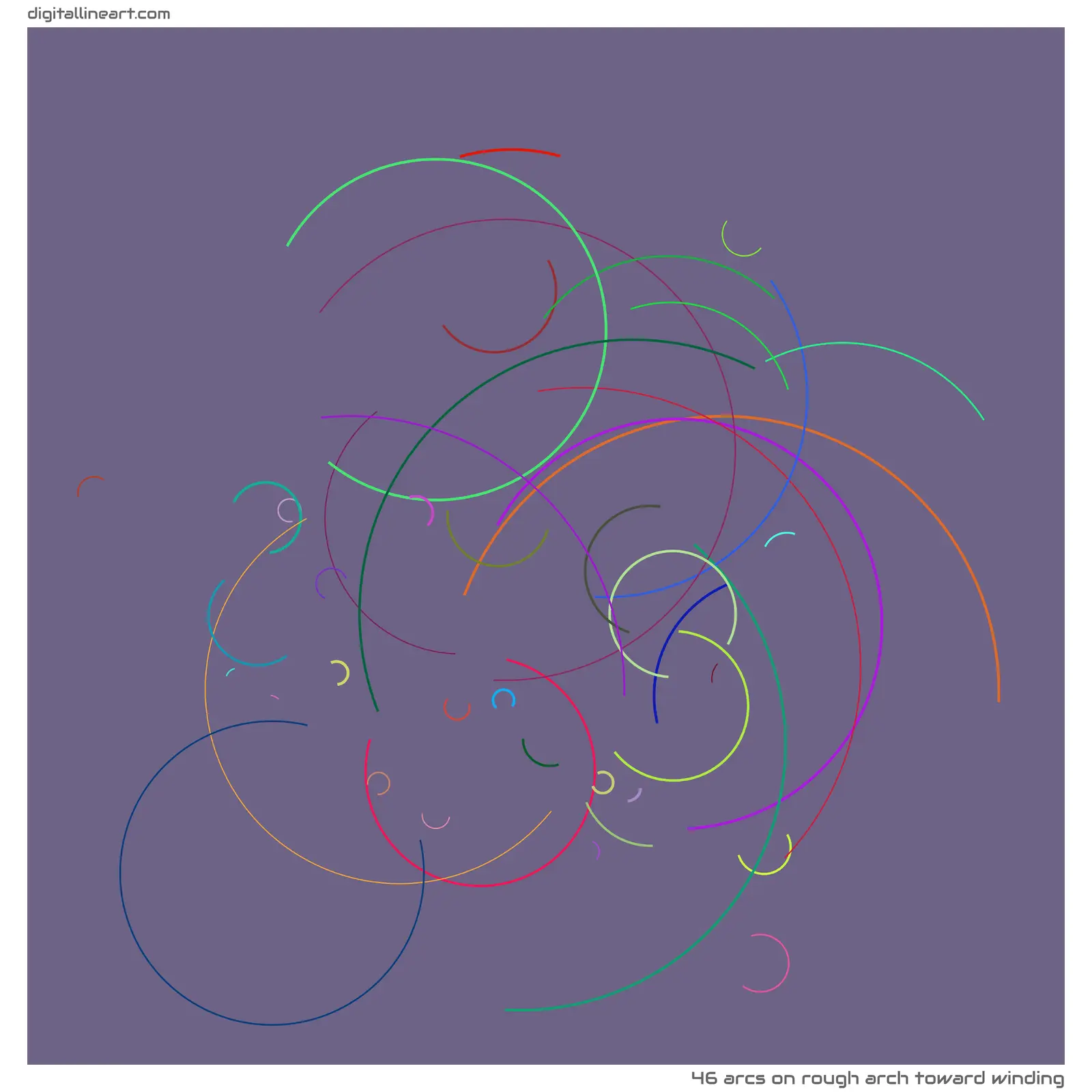 Rough Arch toward Winding — 46 arcs