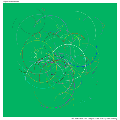 The Bay across Hardy Enclosing — 96 arcs