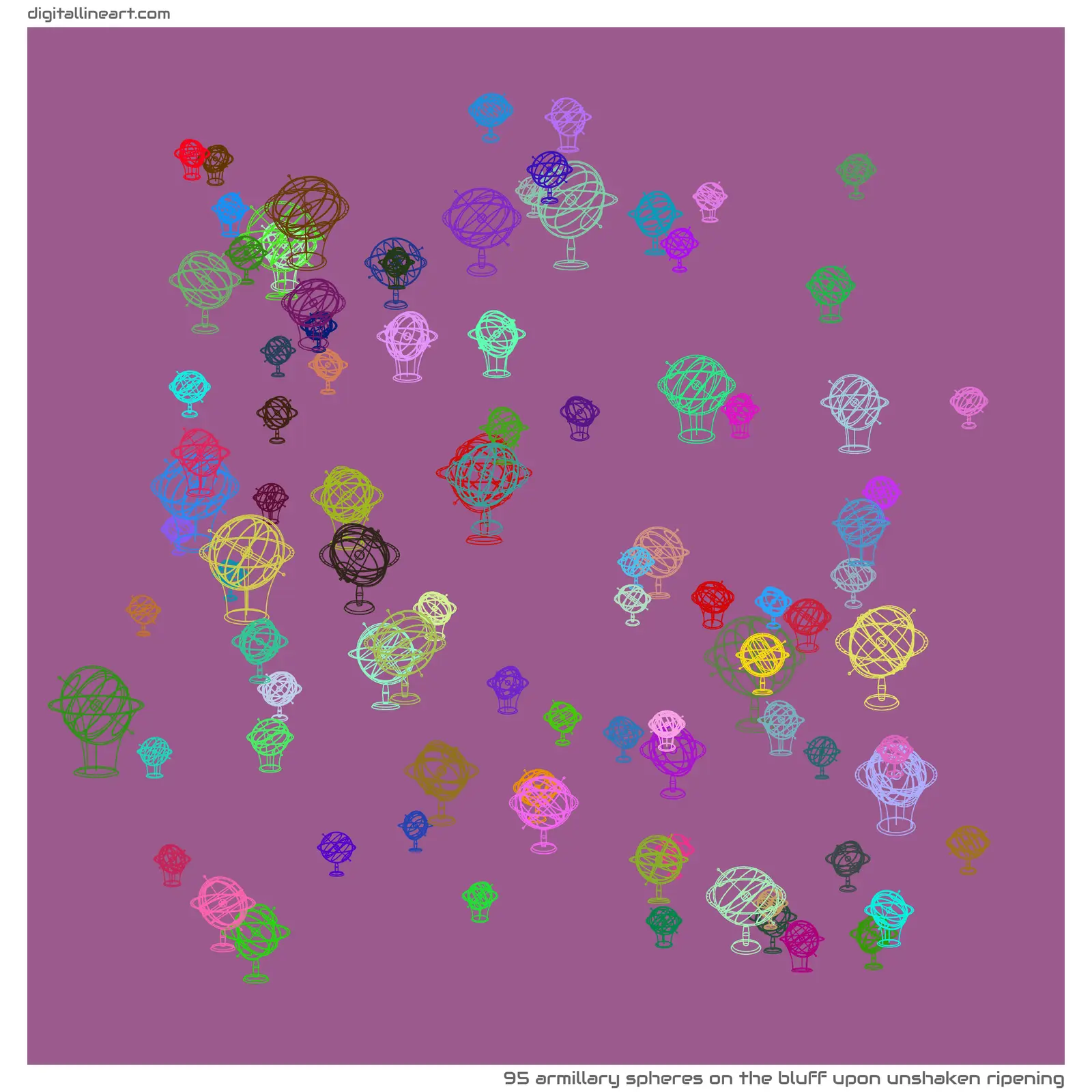 The Bluff upon Unshaken Ripening — 95 armillary spheres