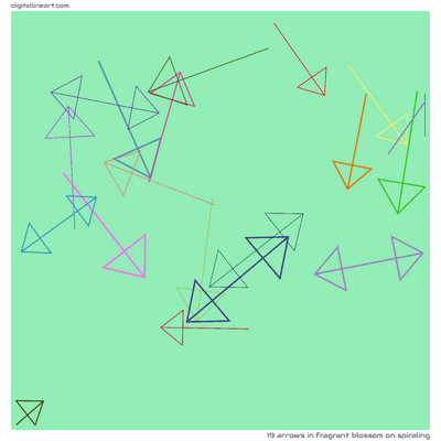 19 Arrows in Fragrant Blossom on Spiraling