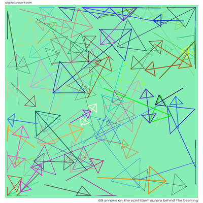 89 Arrows in The Scintillant Aurora behind the Beaming