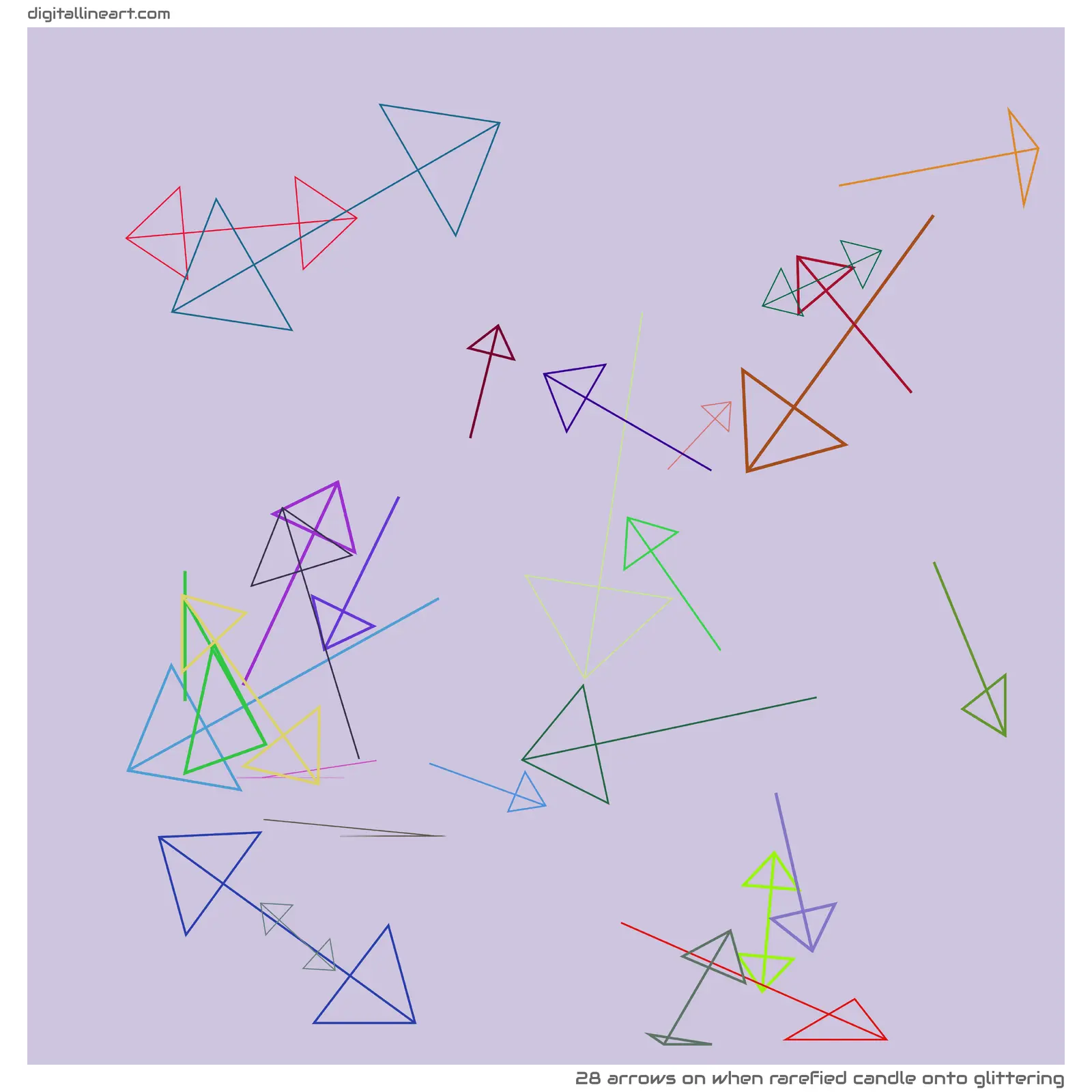 When Rarefied Candle onto Glittering — 28 arrows