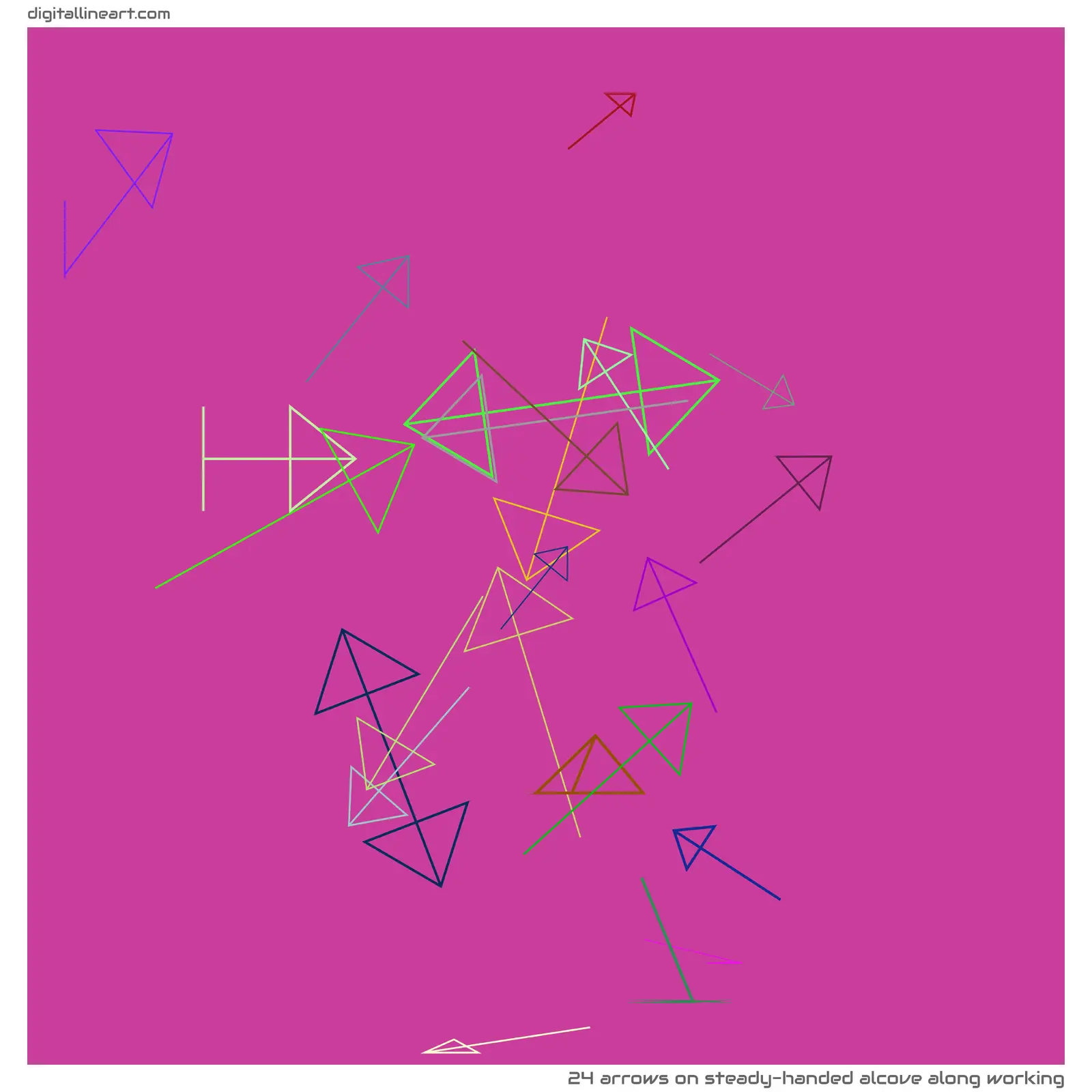 Steady-handed Alcove along Working — 24 arrows