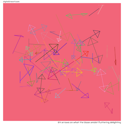 What the Blaze amidst Fluttering Delighting — 64 arrows