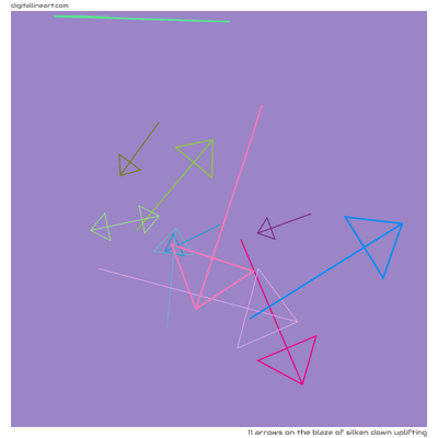 The Blaze of Silken down Uplifting — 11 arrows