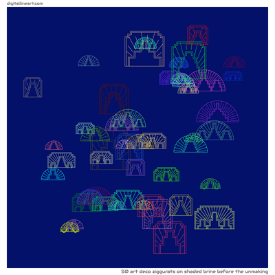 Shaded Brine before the Unmaking — 50 Art Deco ziggurats