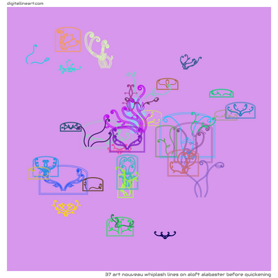 Aloft Alabaster before Quickening — 37 Art nouveau whiplash lines