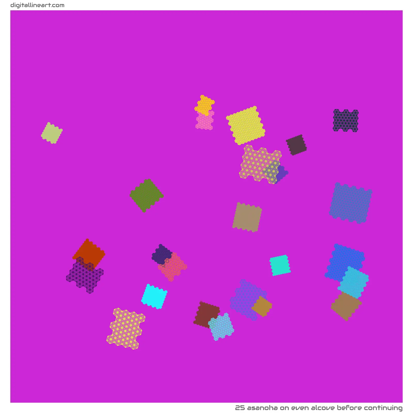 Even Alcove before Continuing — Asanoha, 25 elements