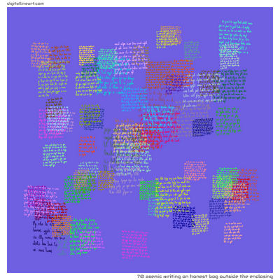 Honest Bog outside the Enclosing — Asemic Writing, 70 elements