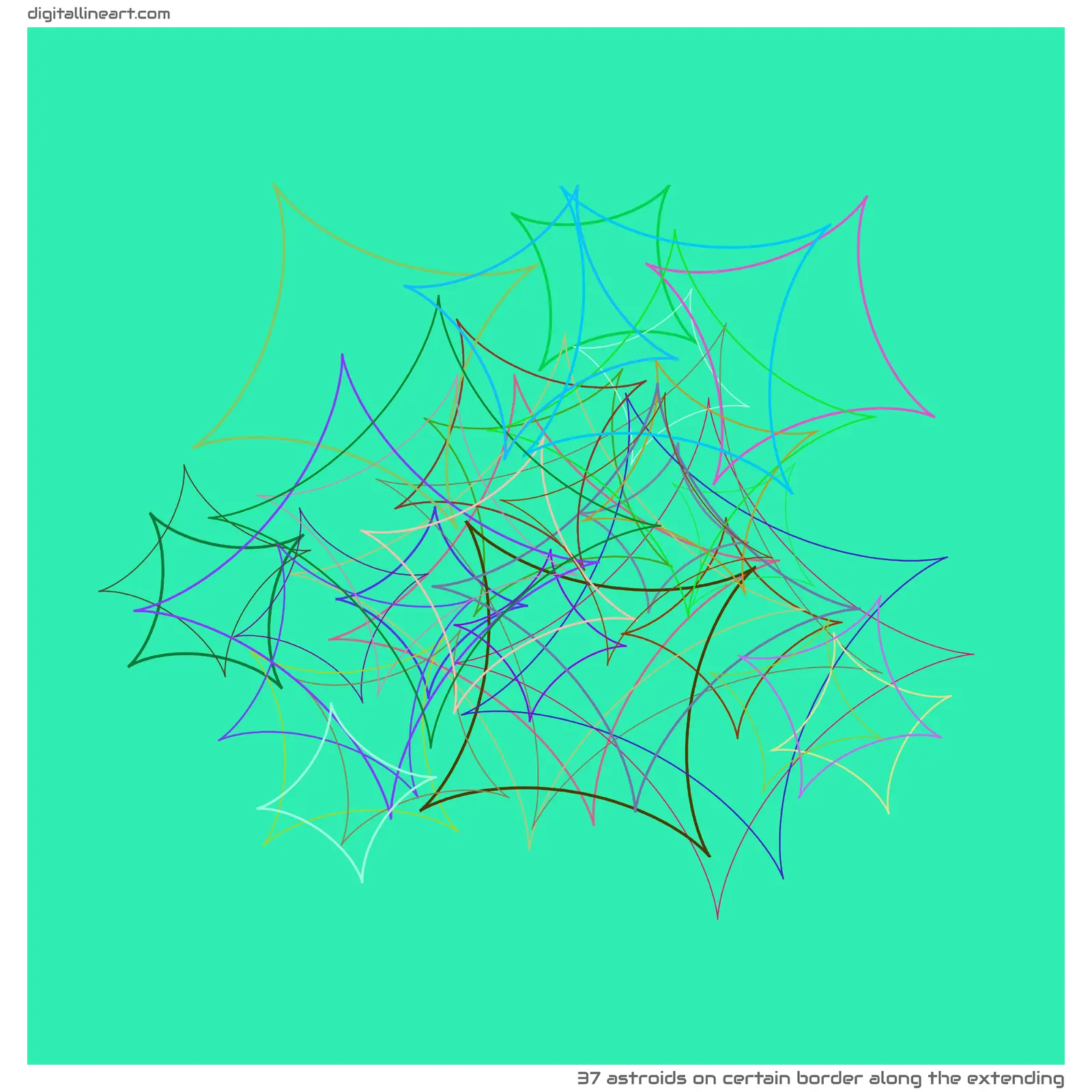Certain Border along the Extending — 37 astroids