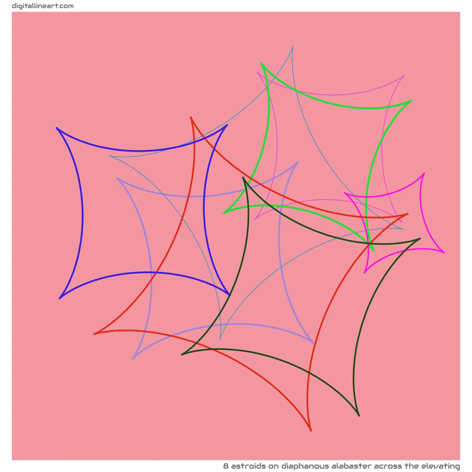 Diaphanous Alabaster across the Elevating — 8 astroids