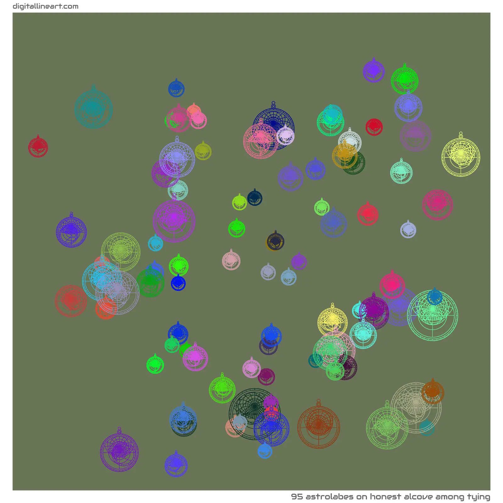 Honest Alcove among Tying — 95 astrolabes