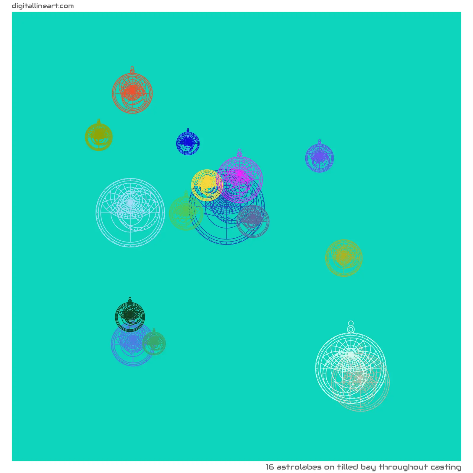 Tilled Bay throughout Casting — 16 astrolabes