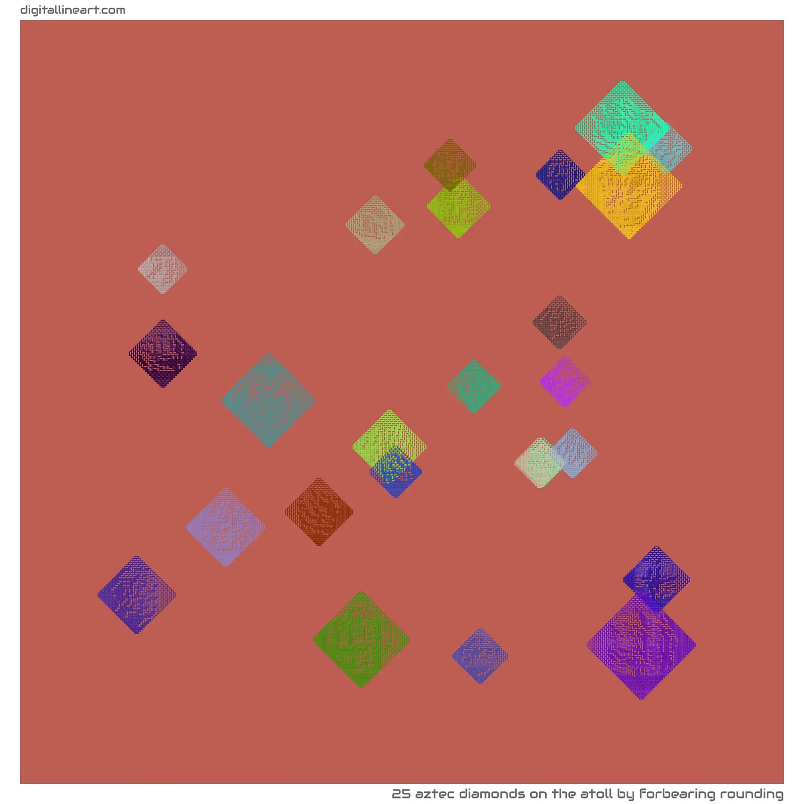 The Atoll by Forbearing Rounding — 25 aztec diamonds