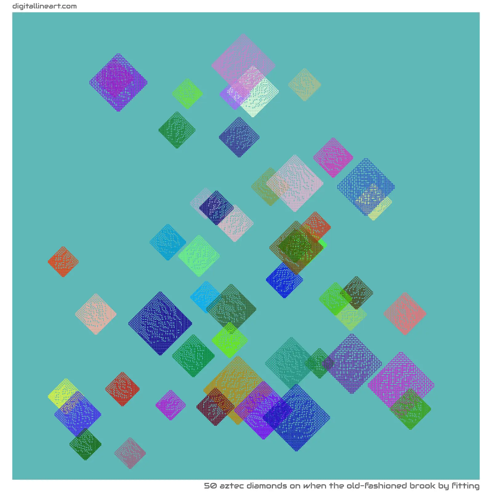 When the Old-fashioned Brook by Fitting — 50 aztec diamonds