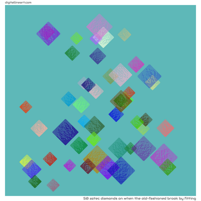 When the Old-fashioned Brook by Fitting — 50 aztec diamonds