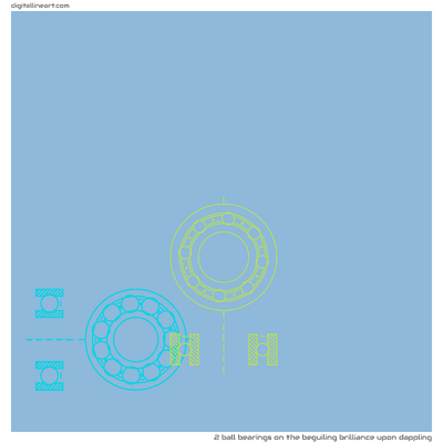 The Beguiling Brilliance upon Dappling — 2 ball bearings