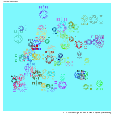The Blaze in Open Glimmering — 67 ball bearings