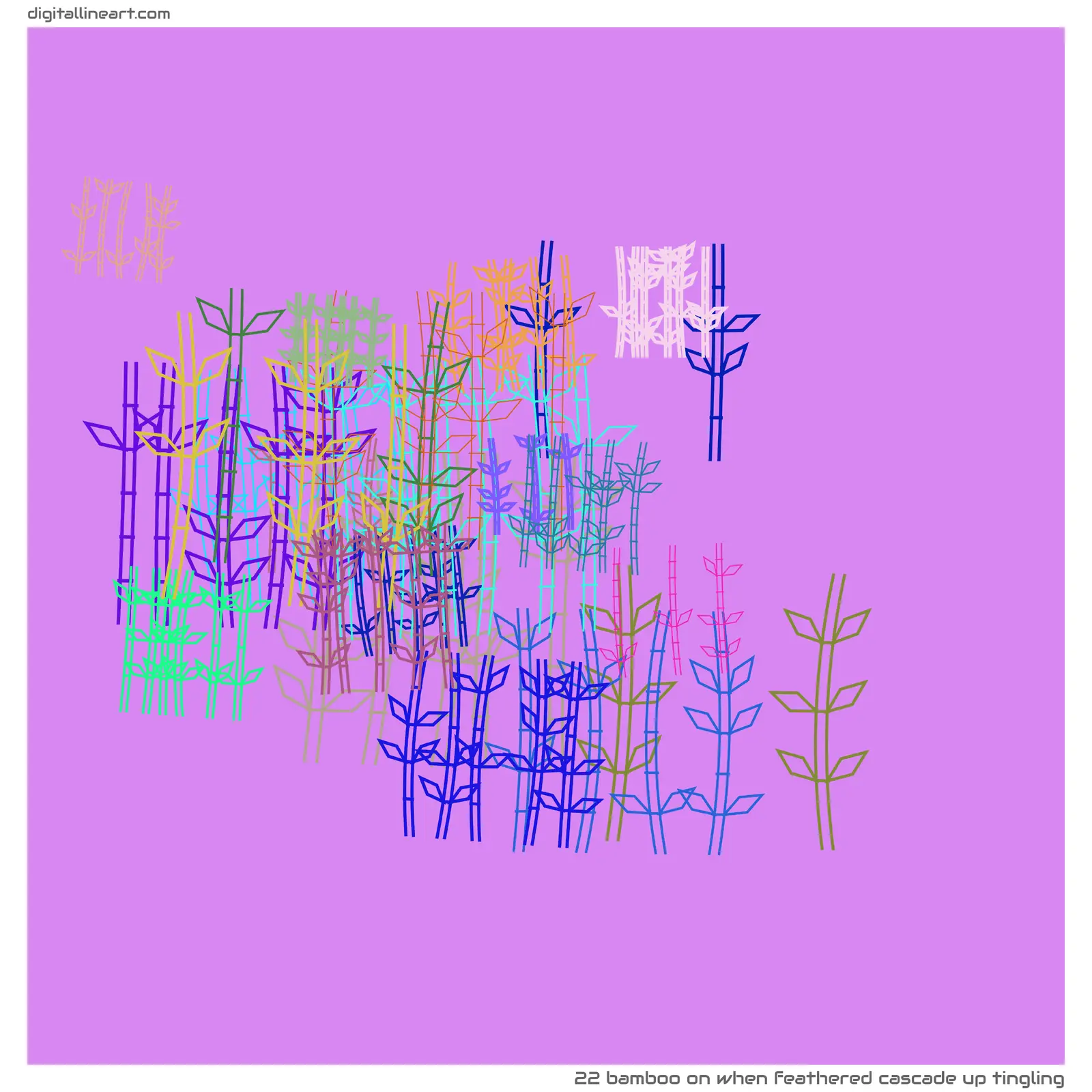 When Feathered Cascade up Tingling — Bamboo, 22 elements