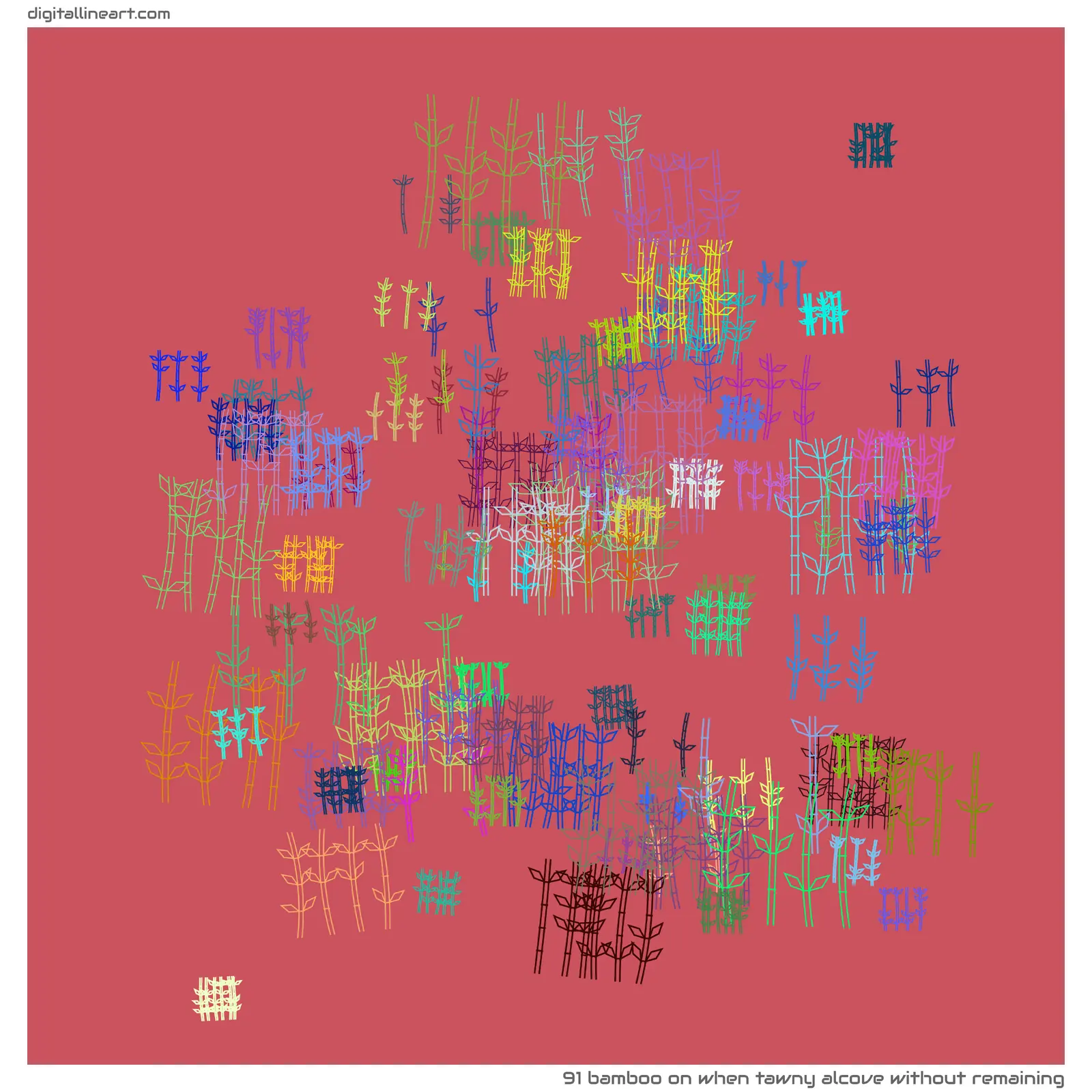When Tawny Alcove without Remaining — Bamboo, 91 elements