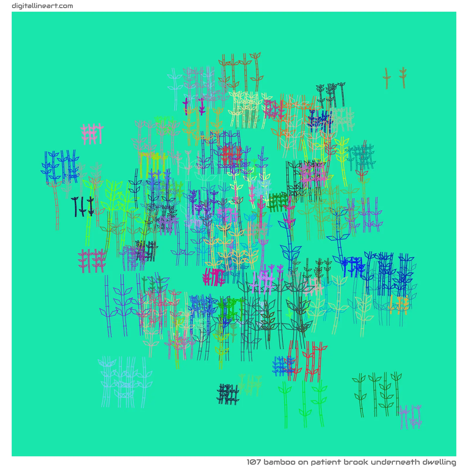 Patient Brook underneath Dwelling — Bamboo, 107 elements