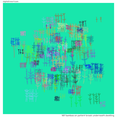 Patient Brook underneath Dwelling — Bamboo, 107 elements