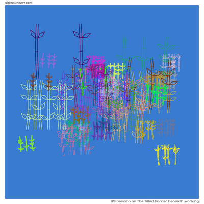 The Tilled Border beneath Working — Bamboo, 39 elements