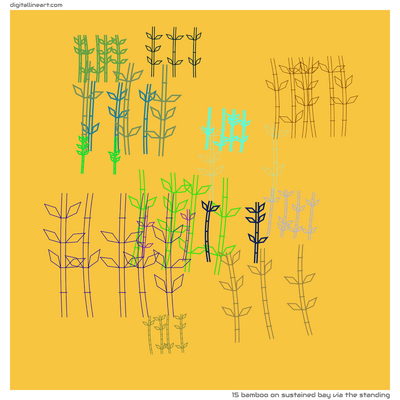 Sustained Bay via the Standing — Bamboo, 15 elements