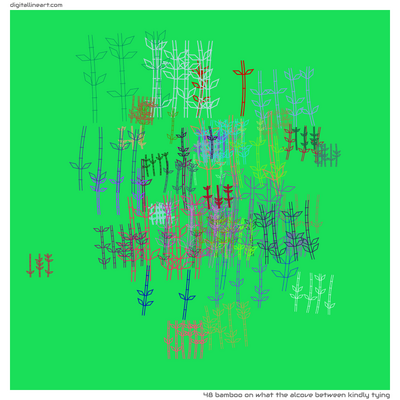 What the Alcove between Kindly Tying — Bamboo, 48 elements