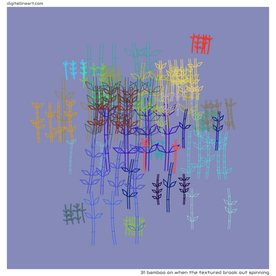 When the Textured Brook out Spinning — Bamboo, 31 elements