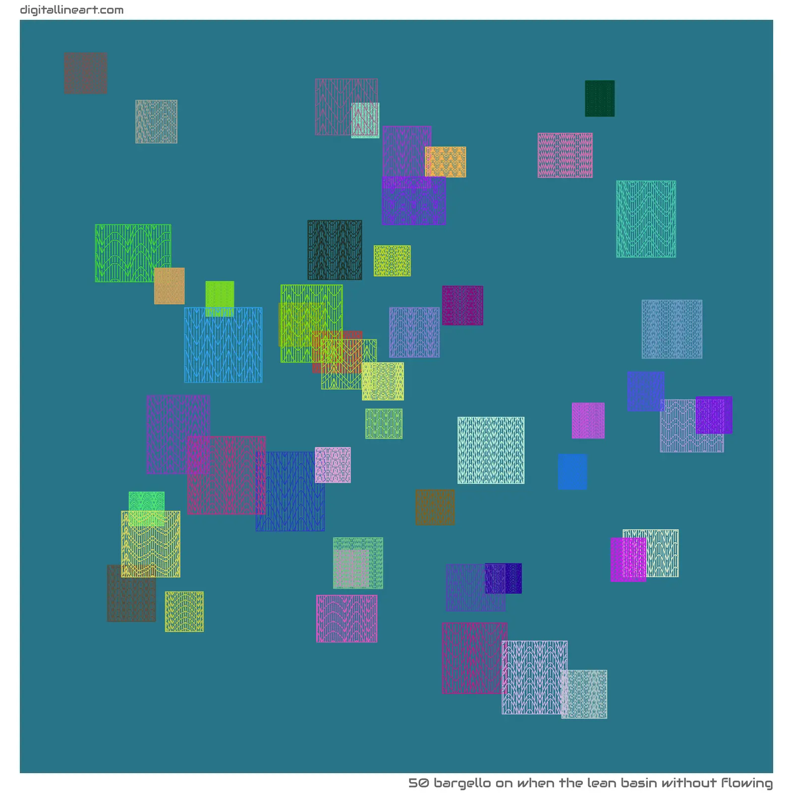 When the Lean Basin without Flowing — Bargello, 50 elements