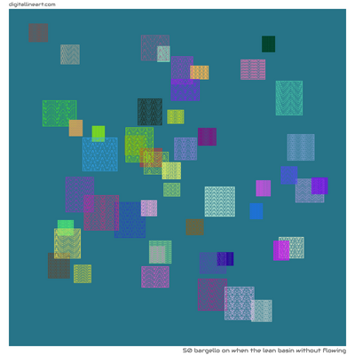 When the Lean Basin without Flowing — Bargello, 50 elements